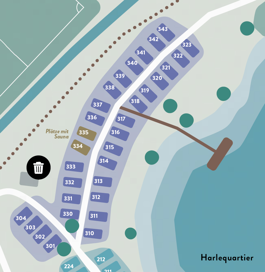 Harlequartier am Friesensee Detailaufnahme