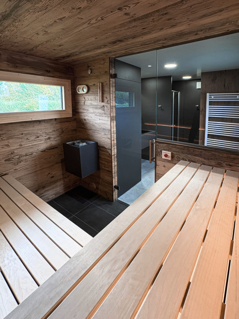 Innenbereich der Privatsauna am Friesensee