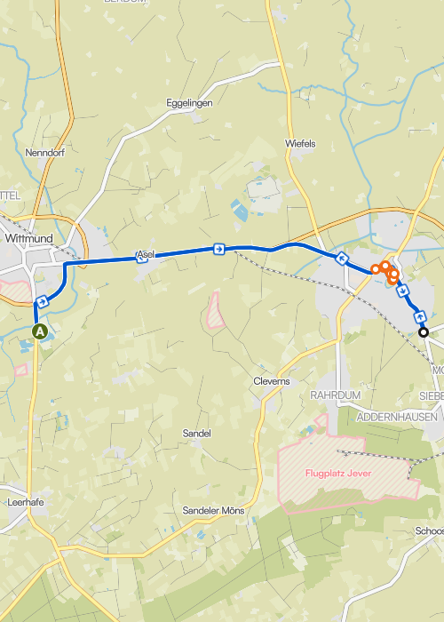 Friesensee Fahrrad Tour nach Jever